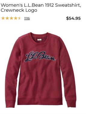 Dark Red Crew Neck Logo Sweatshirt